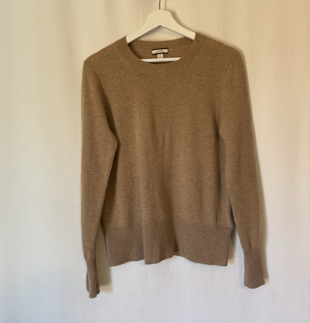 J. Crew Cashmere Sweater Small Beige Crew Neck Womens